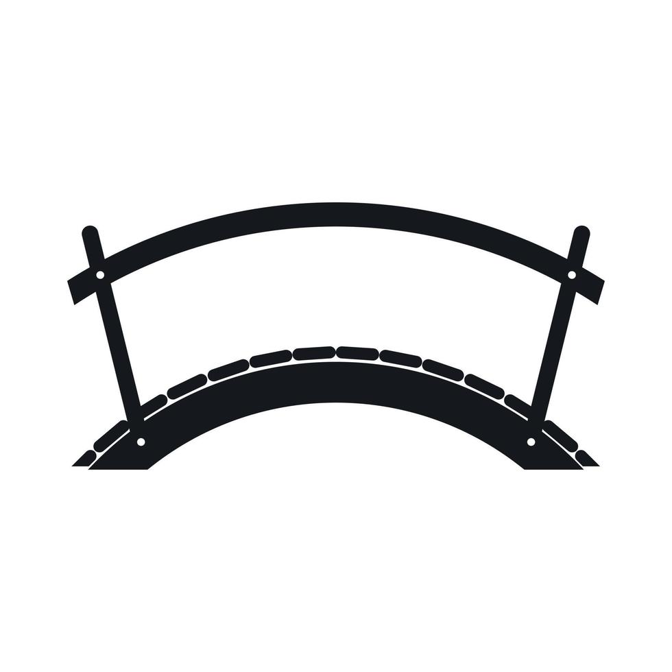 Bridge icon, simple style vector