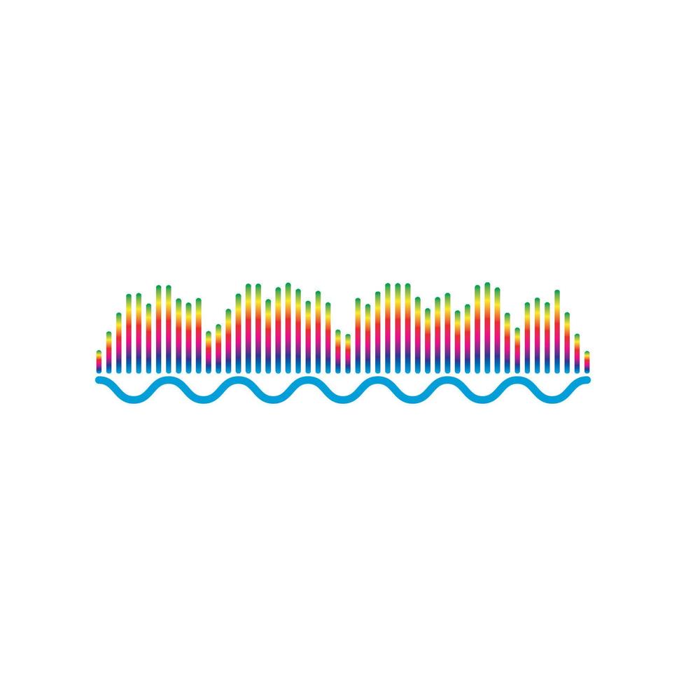 Ilustración de vector de ondas de sonido