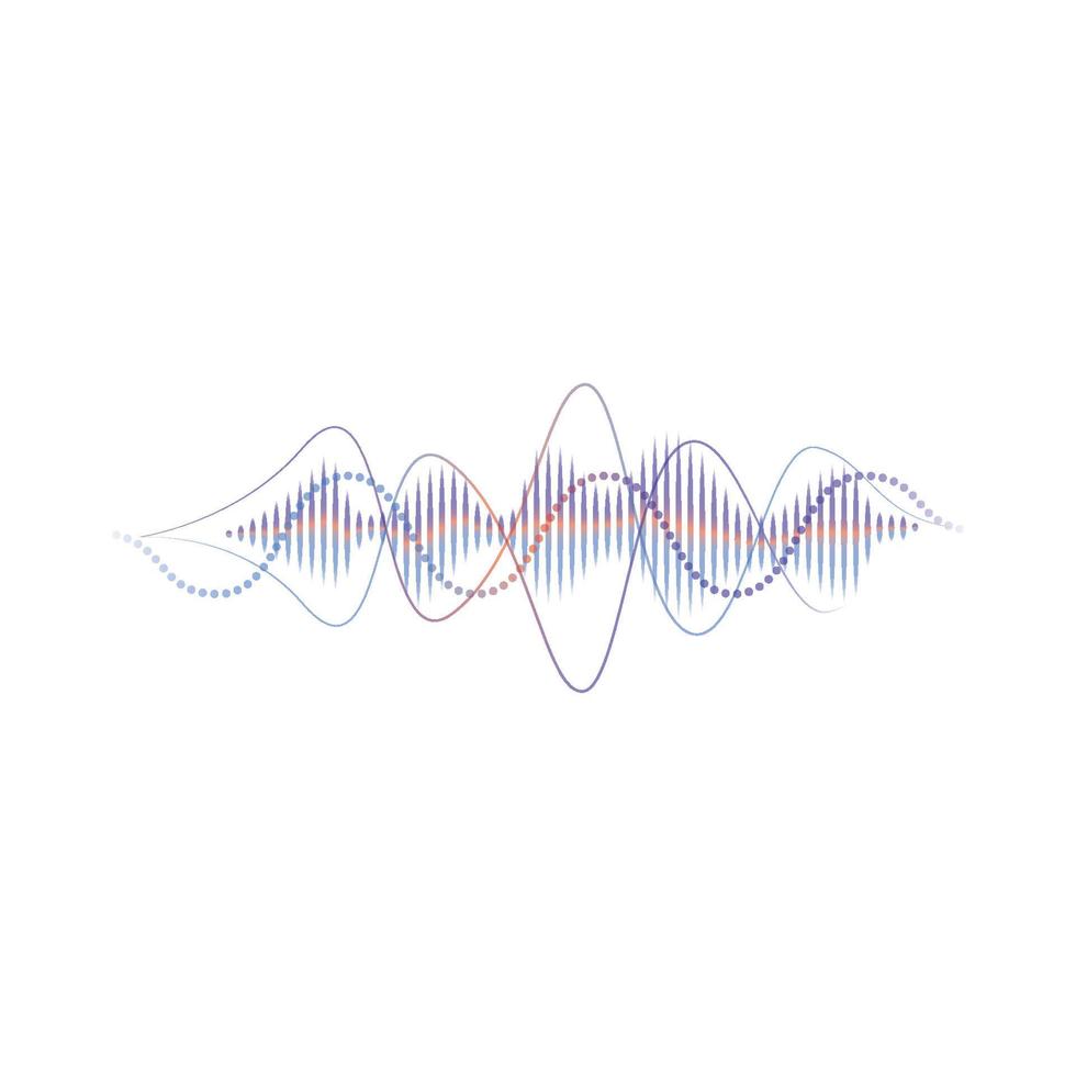 Ilustración de vector de ondas de sonido