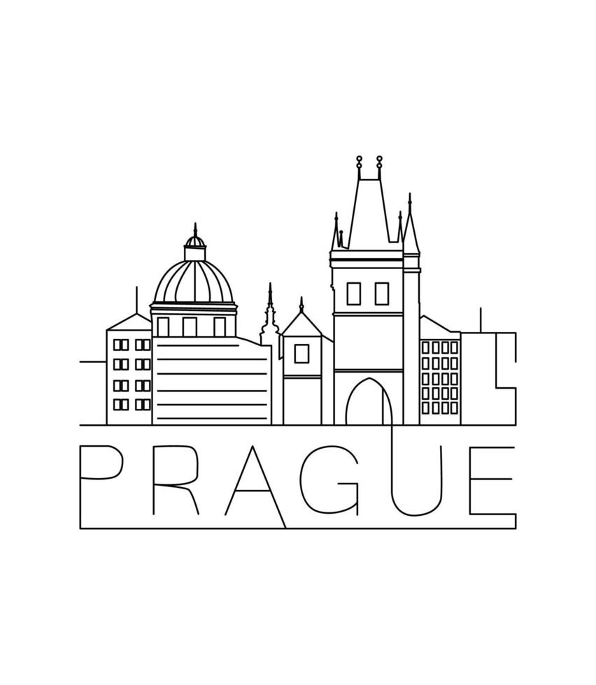 ilustración vectorial de praga vector