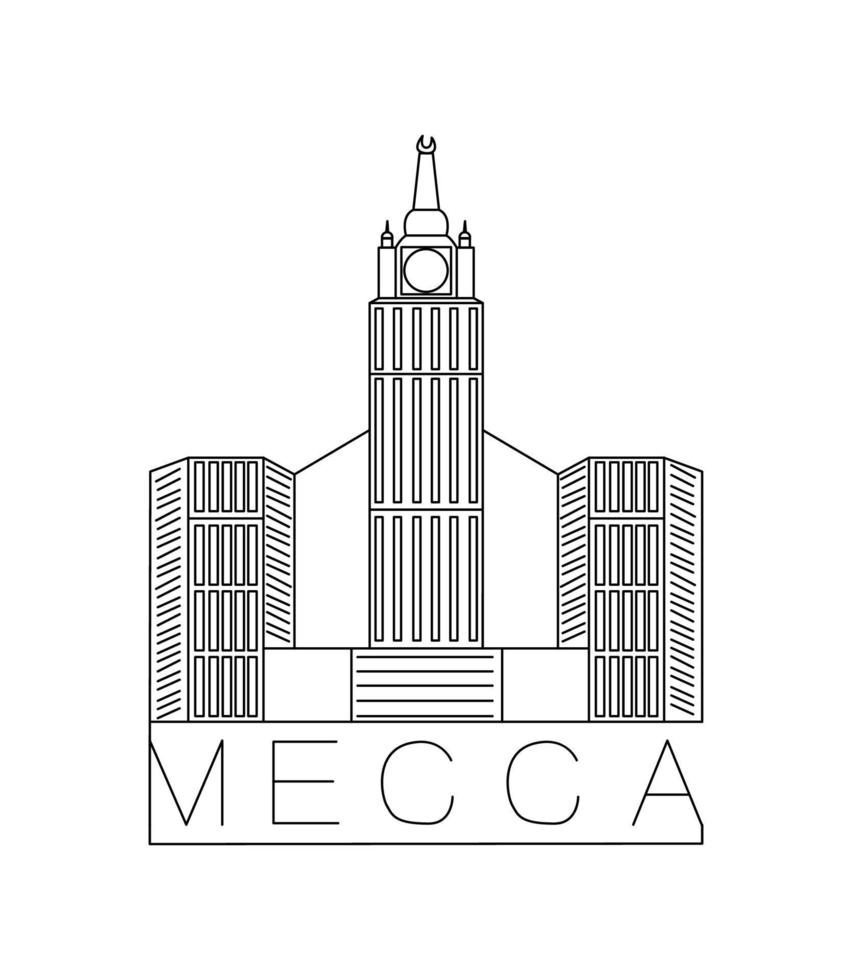 ilustración vectorial de la meca vector