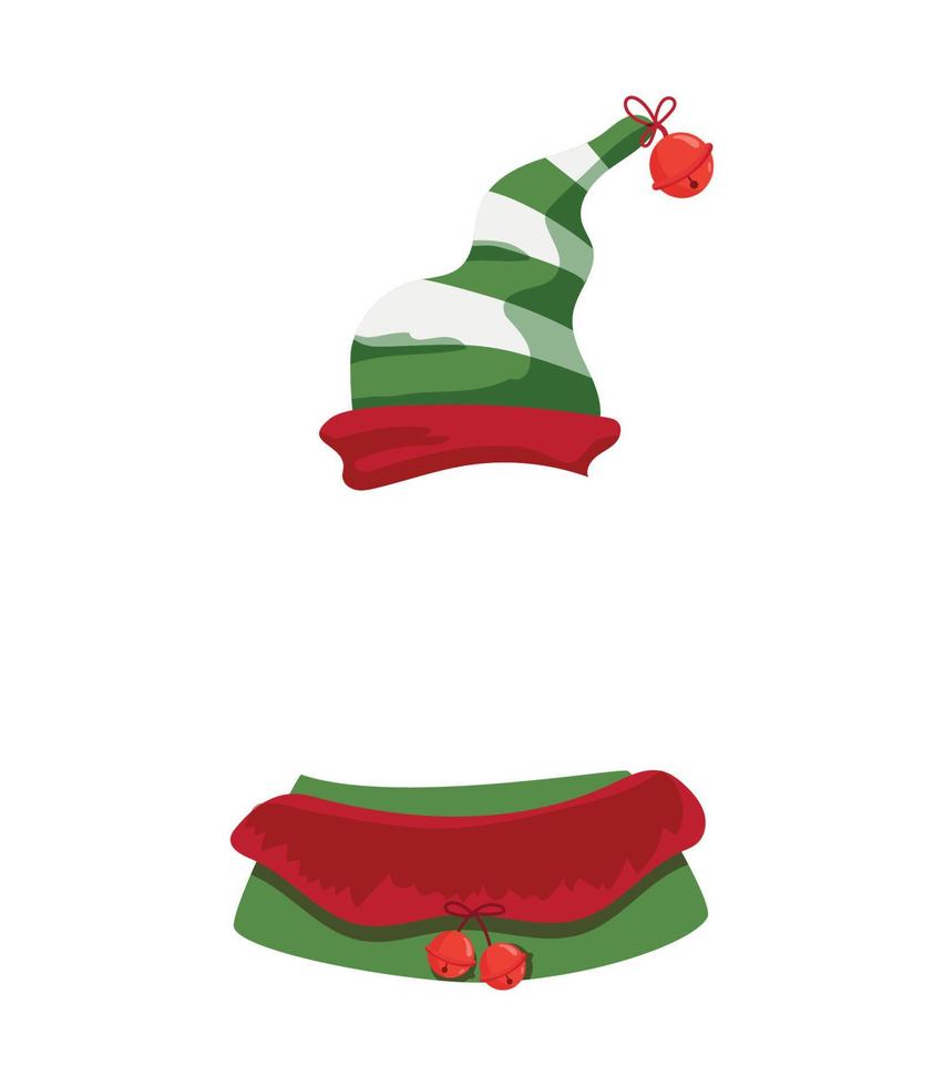 Vector illustration of Elf hat