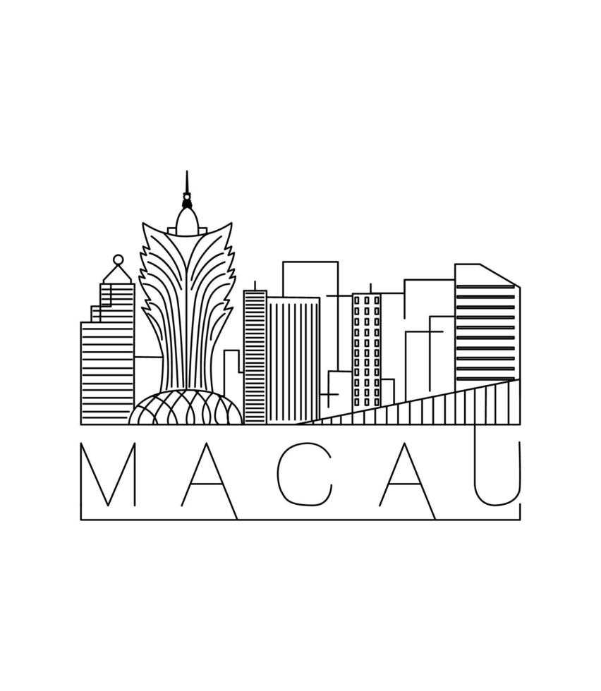 Vector illustration of Macau