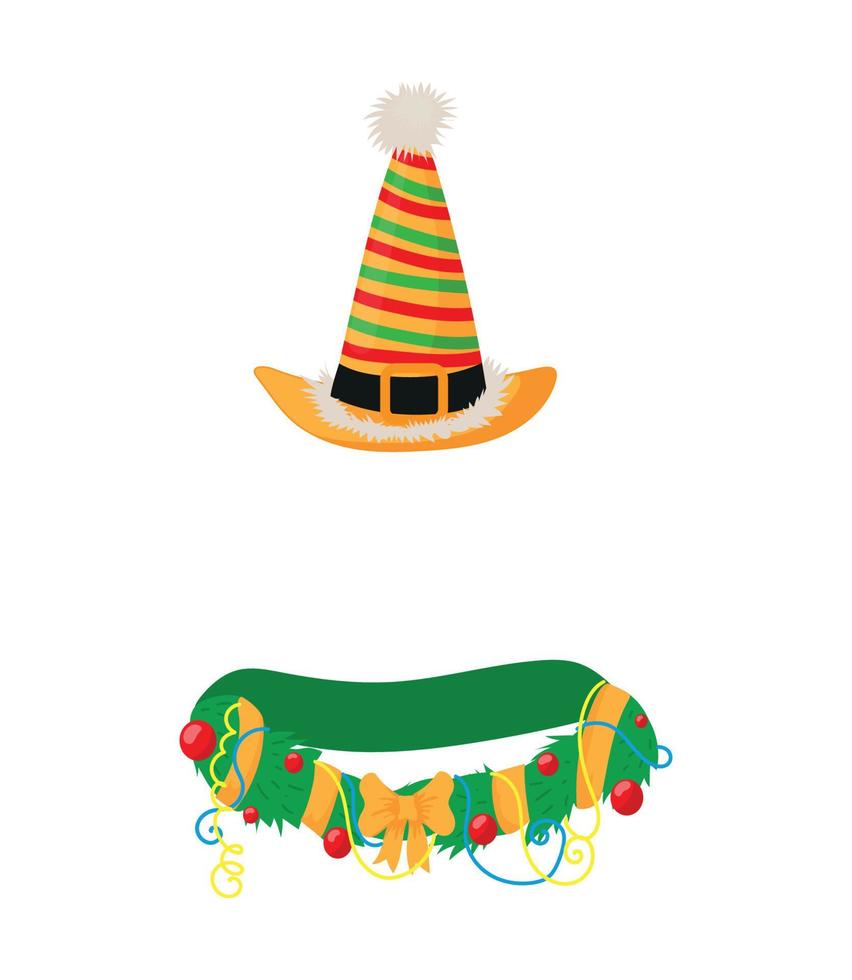 ilustración vectorial de sombrero de duende vector