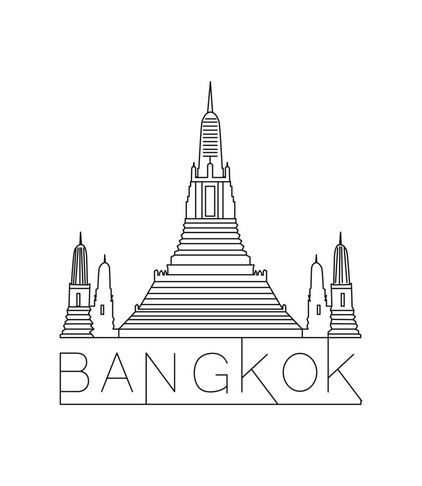 ilustración vectorial de bangkok vector