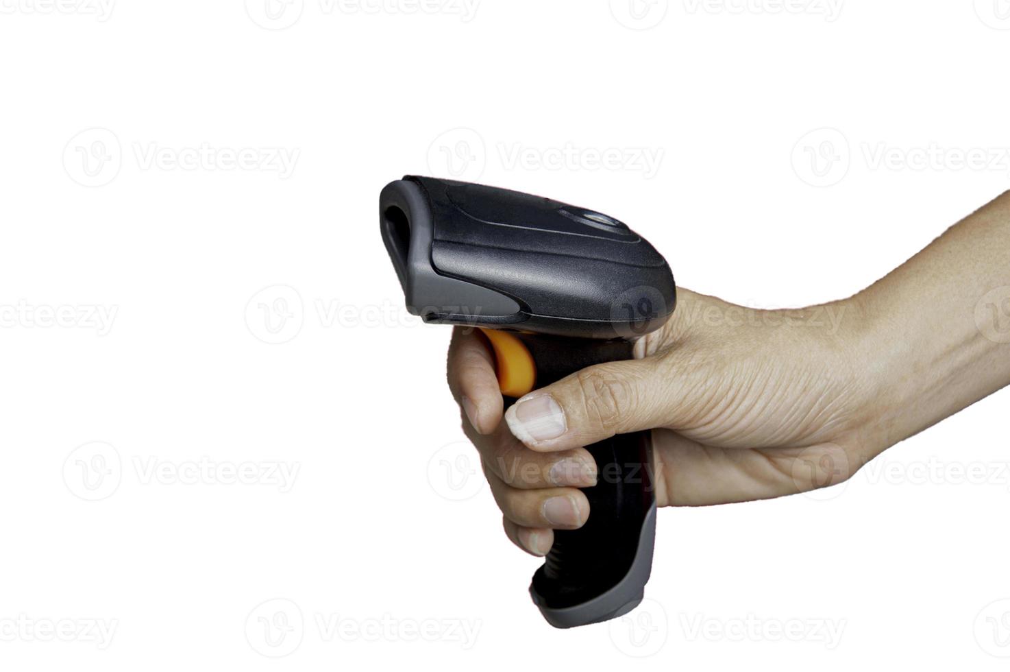 mobile scanner in hand photo