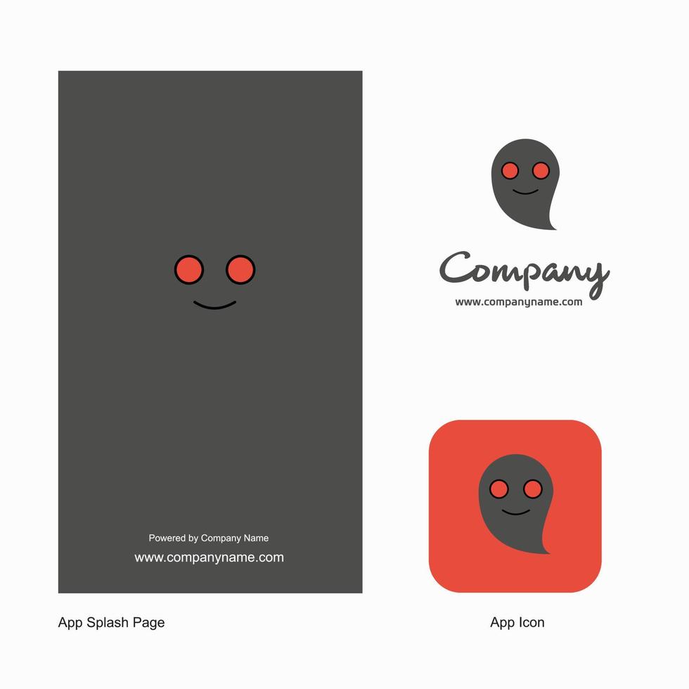 Ghost Company Logo App Icon and Splash Page Design Creative Business App Design Elements vector