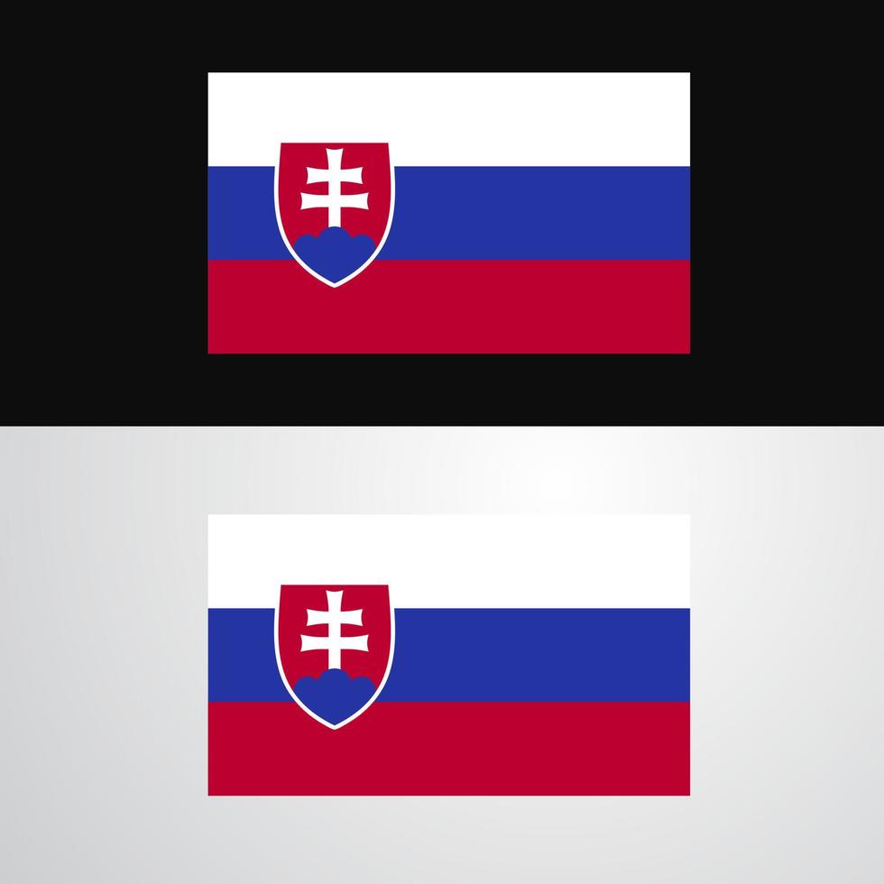 diseño de banner de bandera de eslovaquia vector