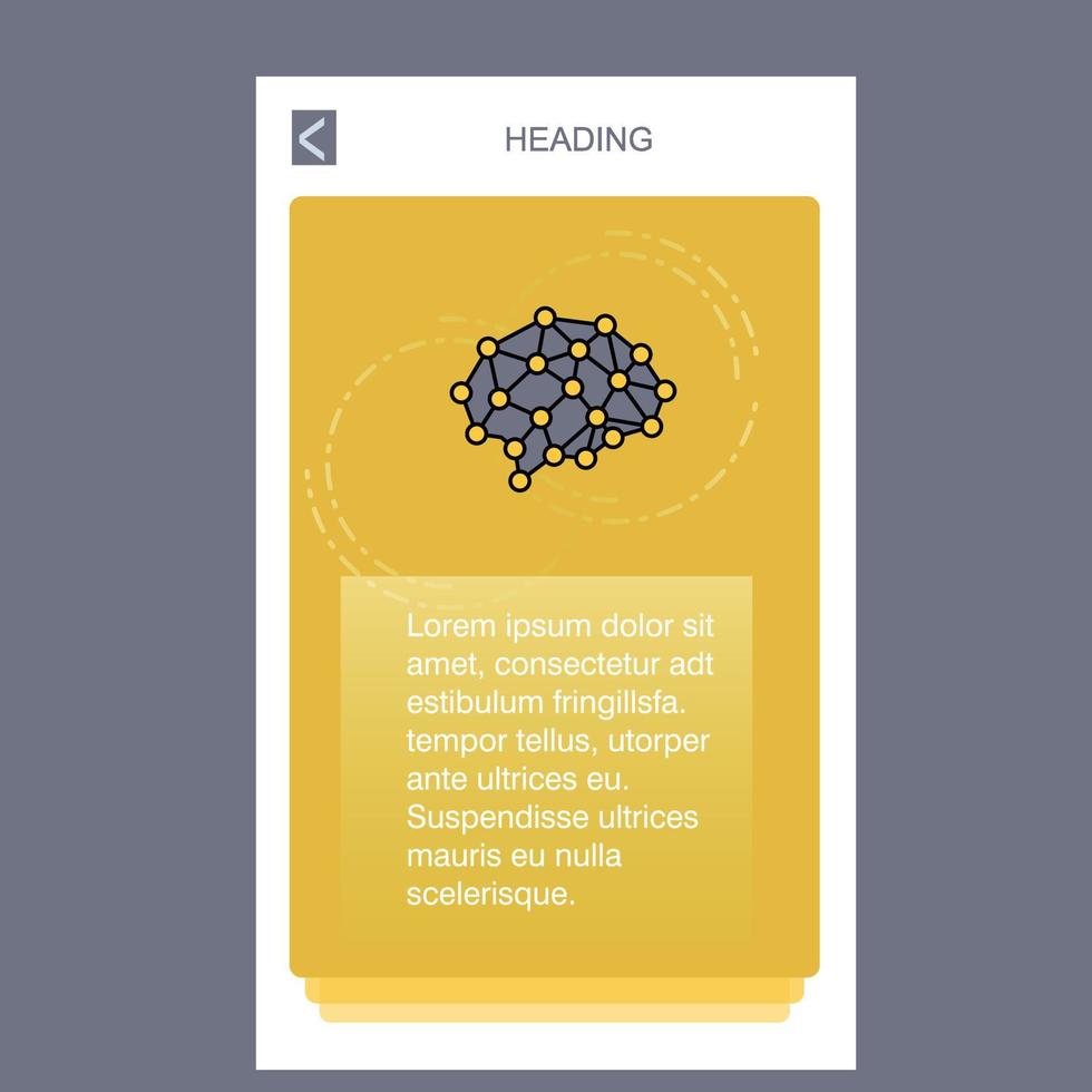 Brain mobile vertical banner design design Vector