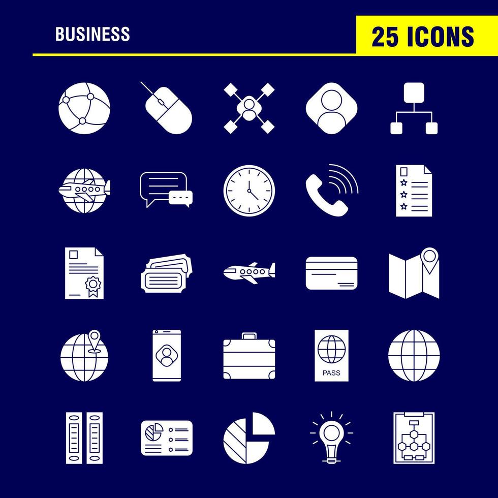 Business Solid Glyph Icons Set For Infographics Mobile UXUI Kit And Print Design Include Laptop Graph Graph Laptop Computer Dart Game Focus Eps 10 Vector