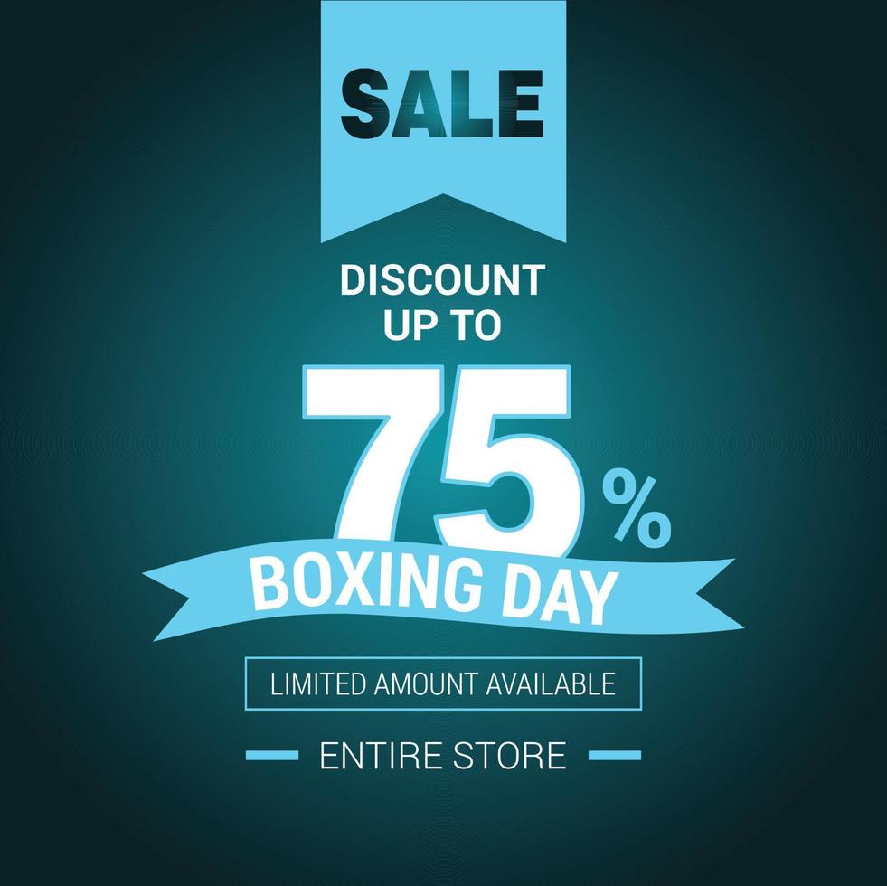 Boxing day sale card with elegent design vector