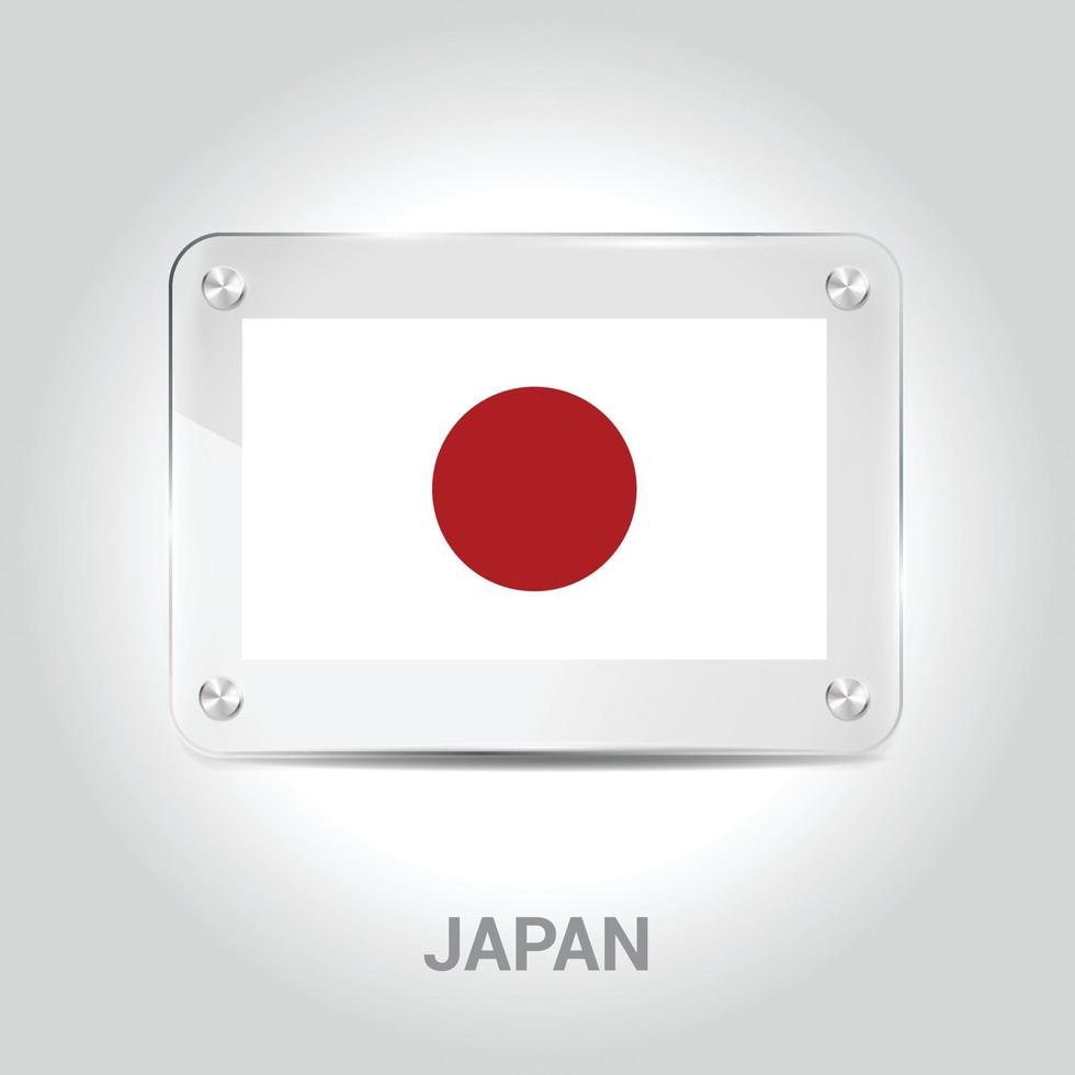 Japan flag design vector