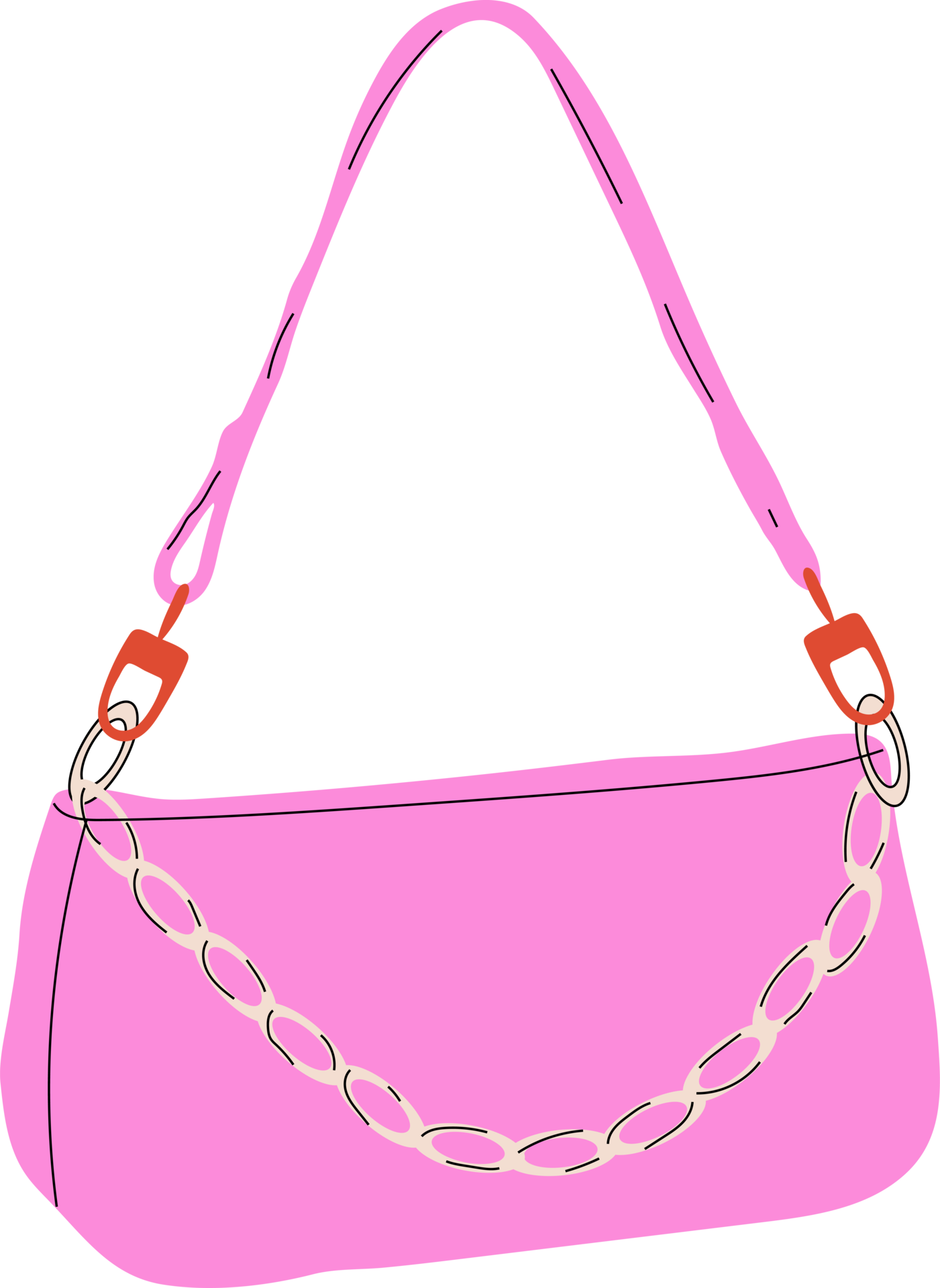 Women fashion bag. Lady accessories png flat illustration 14322355 PNG