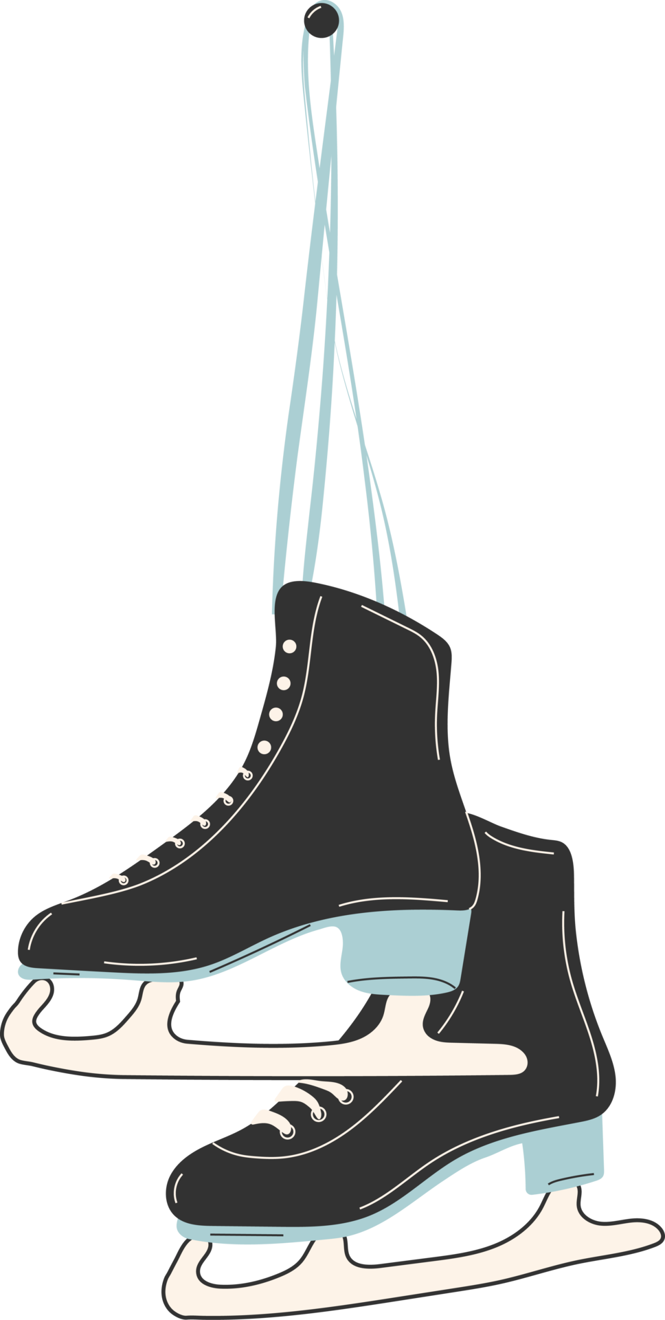 Schlittschuhe für Eiskunstlauf im Winter. Eisbahn im Freien