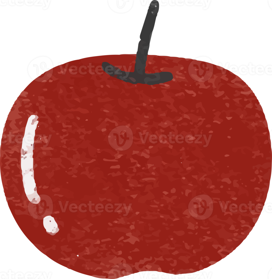 Hand Drawn Red Apple png