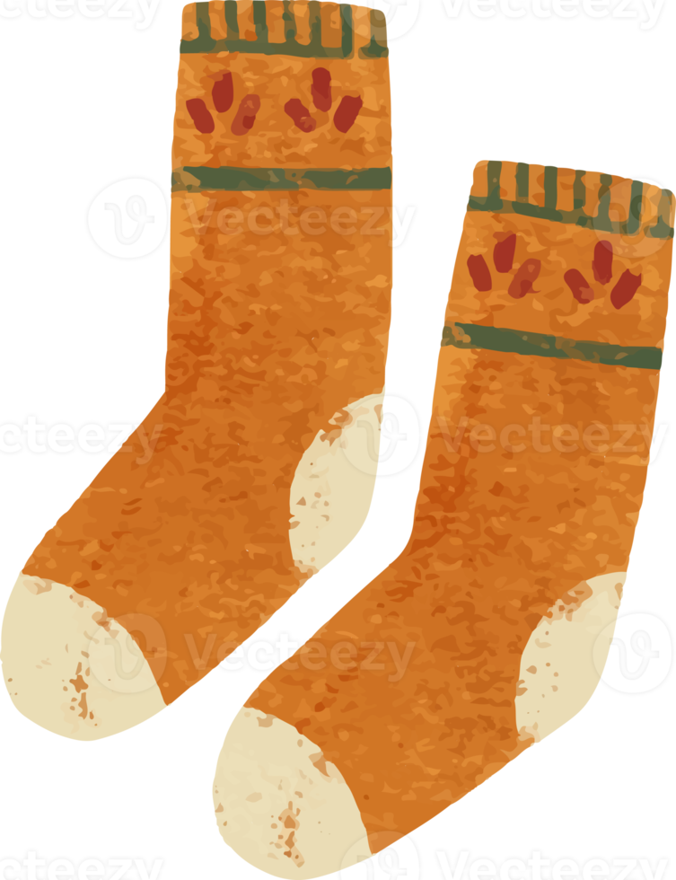 Hand Drawn a Pair of Socks png
