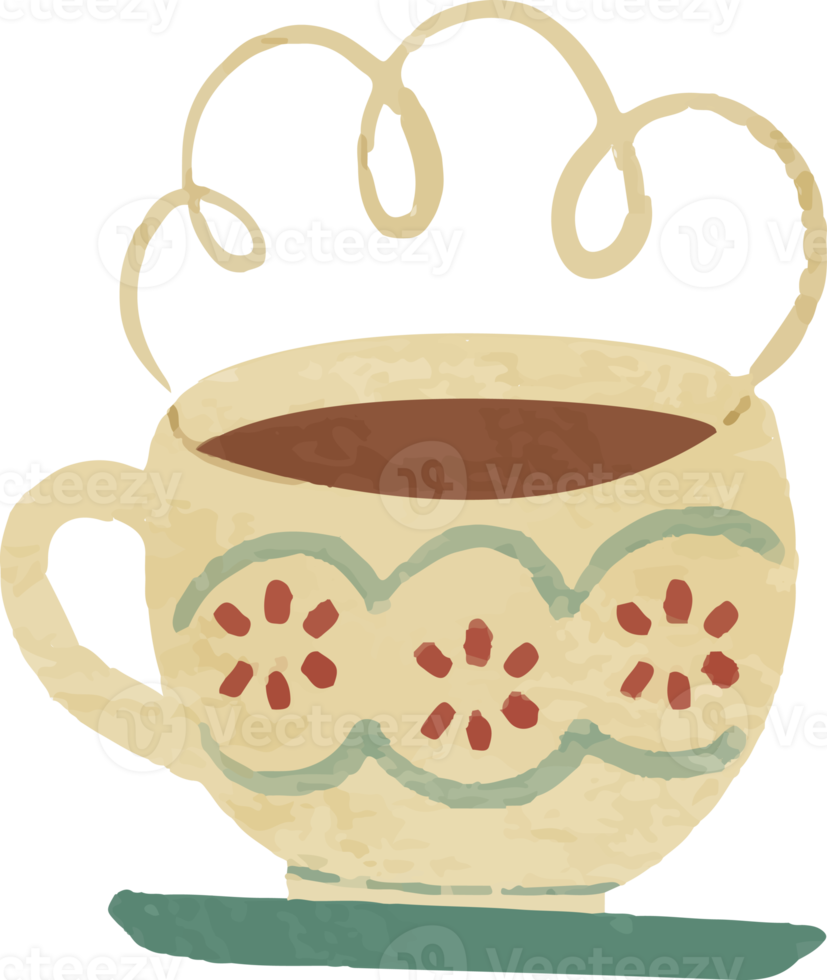 Hand Drawn a Cup of Tea png