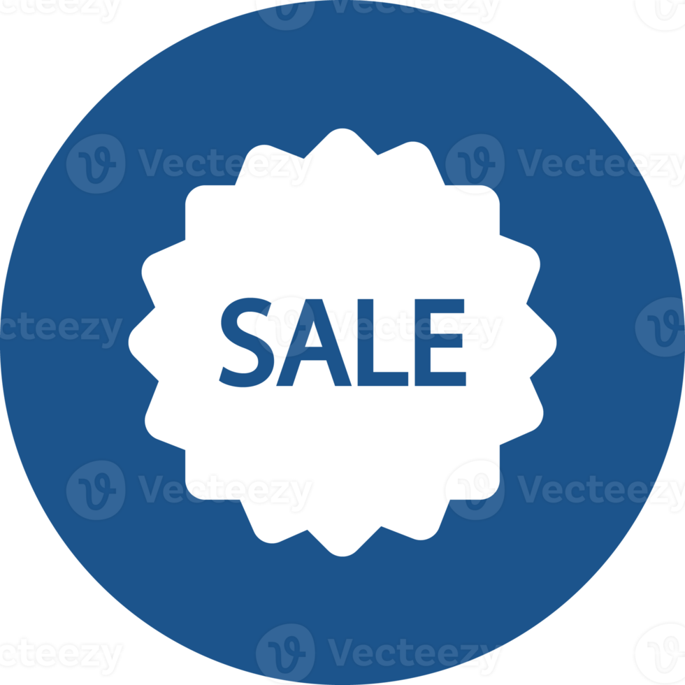 Sale tag icons design in blue circle. png