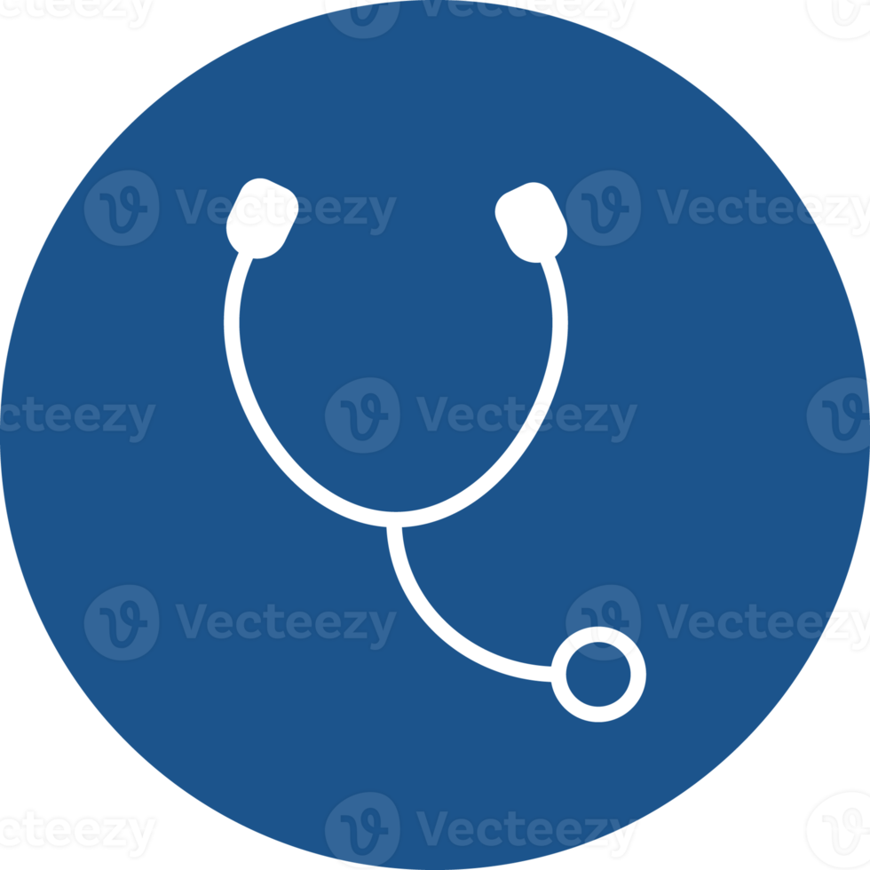 stetoskop ikoner design i blå cirkel. png