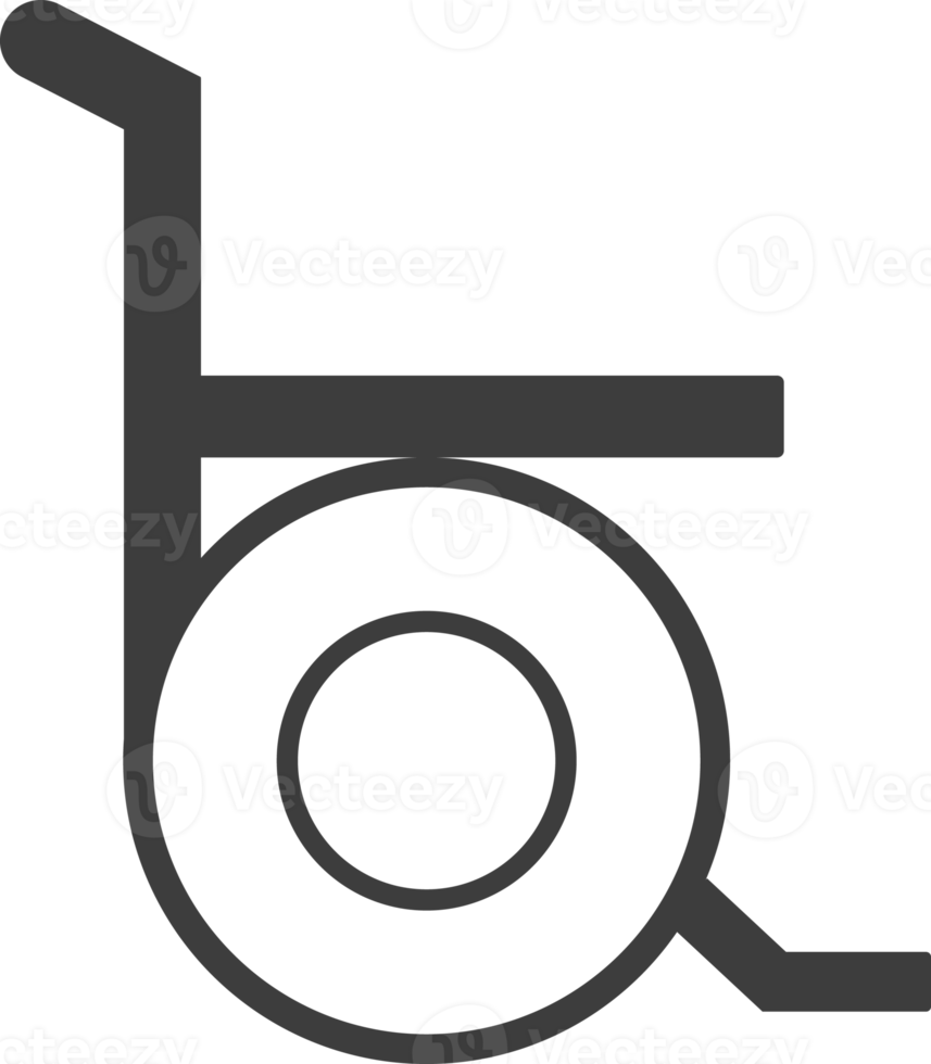 Wheel chair thin line icon, Hospital icon set. png