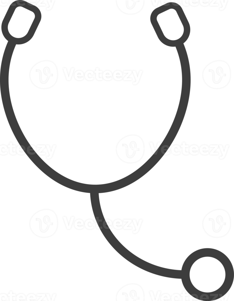 stetoskop tunn linje ikon, sjukhus ikon uppsättning. png