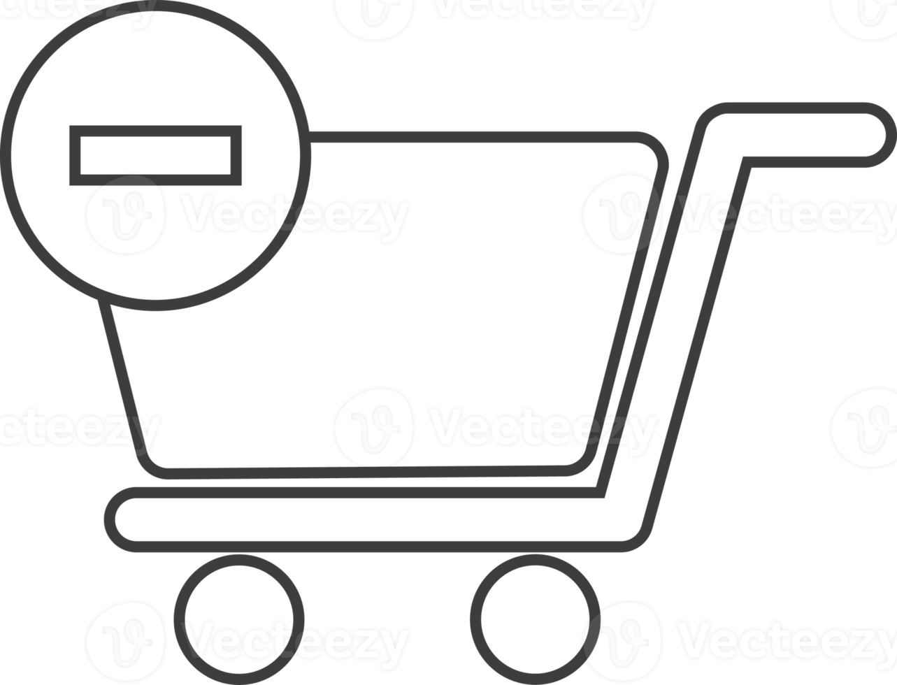 shopping carrello su via ordine magro linea icona, negozio icona impostare. png