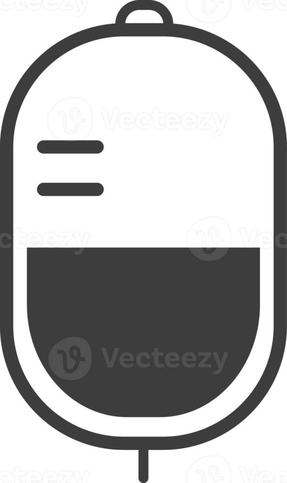 Blood bag thin line icon, Hospital icon set. png