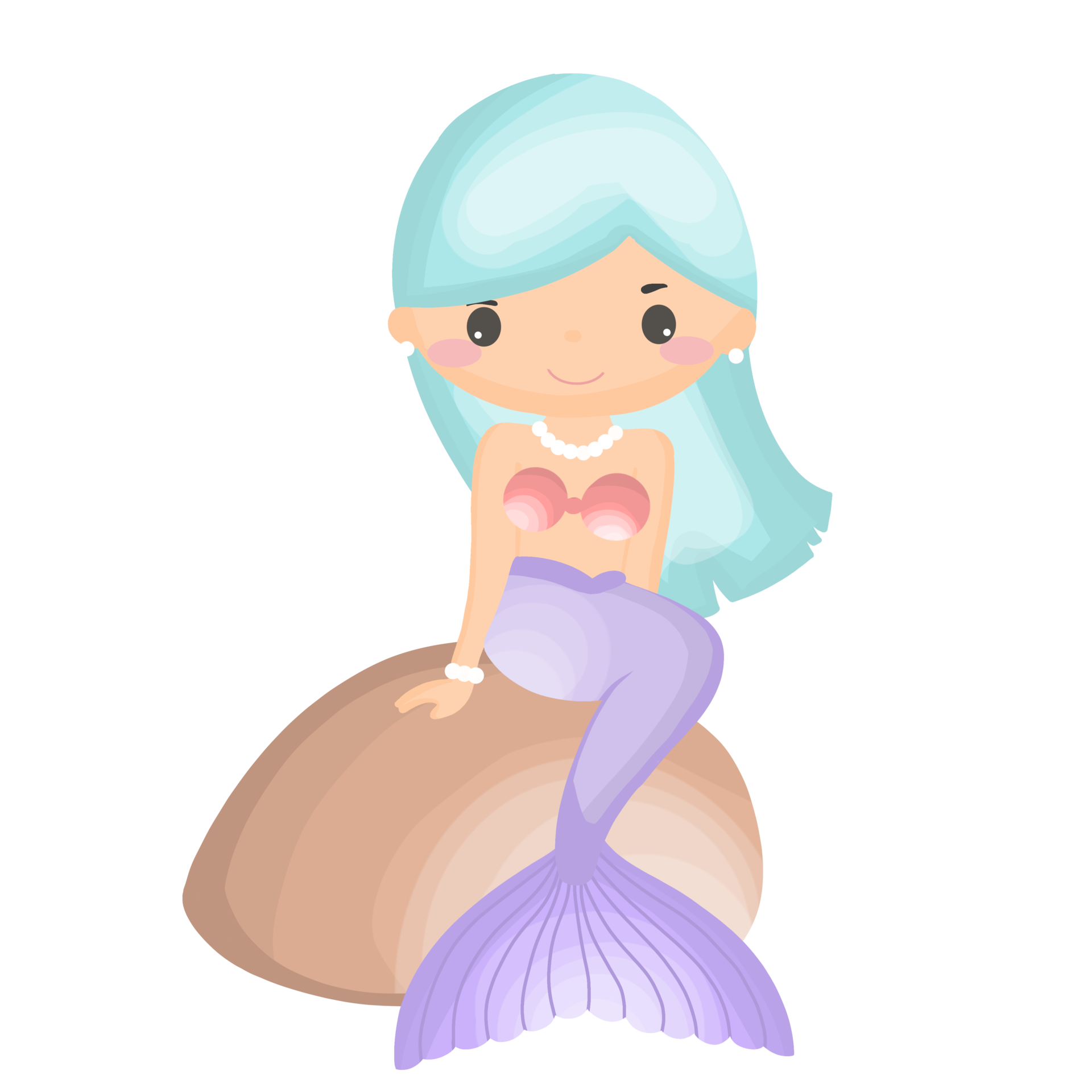Free cute little mermaid cartoon character illustration 14322818 PNG with  Transparent Background