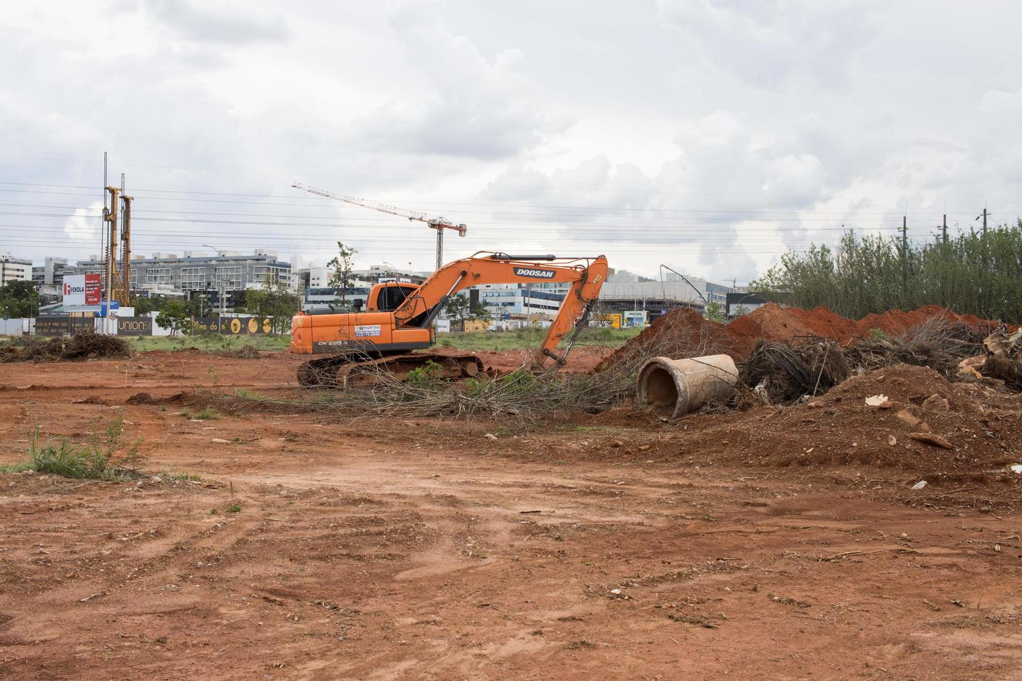 Brasilia, Brazil, November 11, 2022 Land being cleared out for the construction of a new road in the Northwest section of Brasilia, known as Noroeste photo