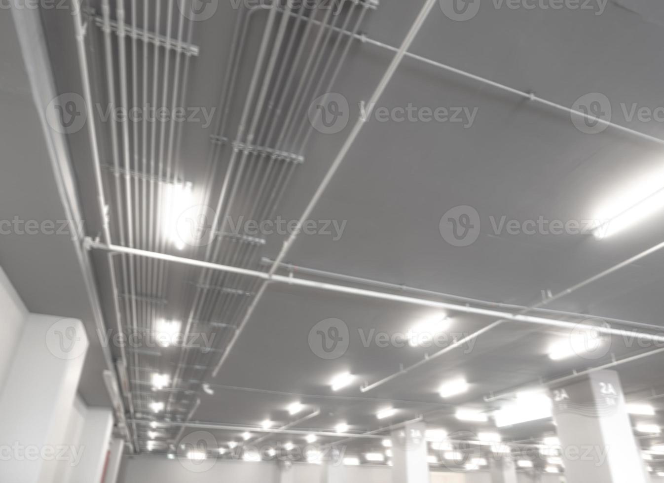 Installation of Electrical metallic conduits on the ceiling photo