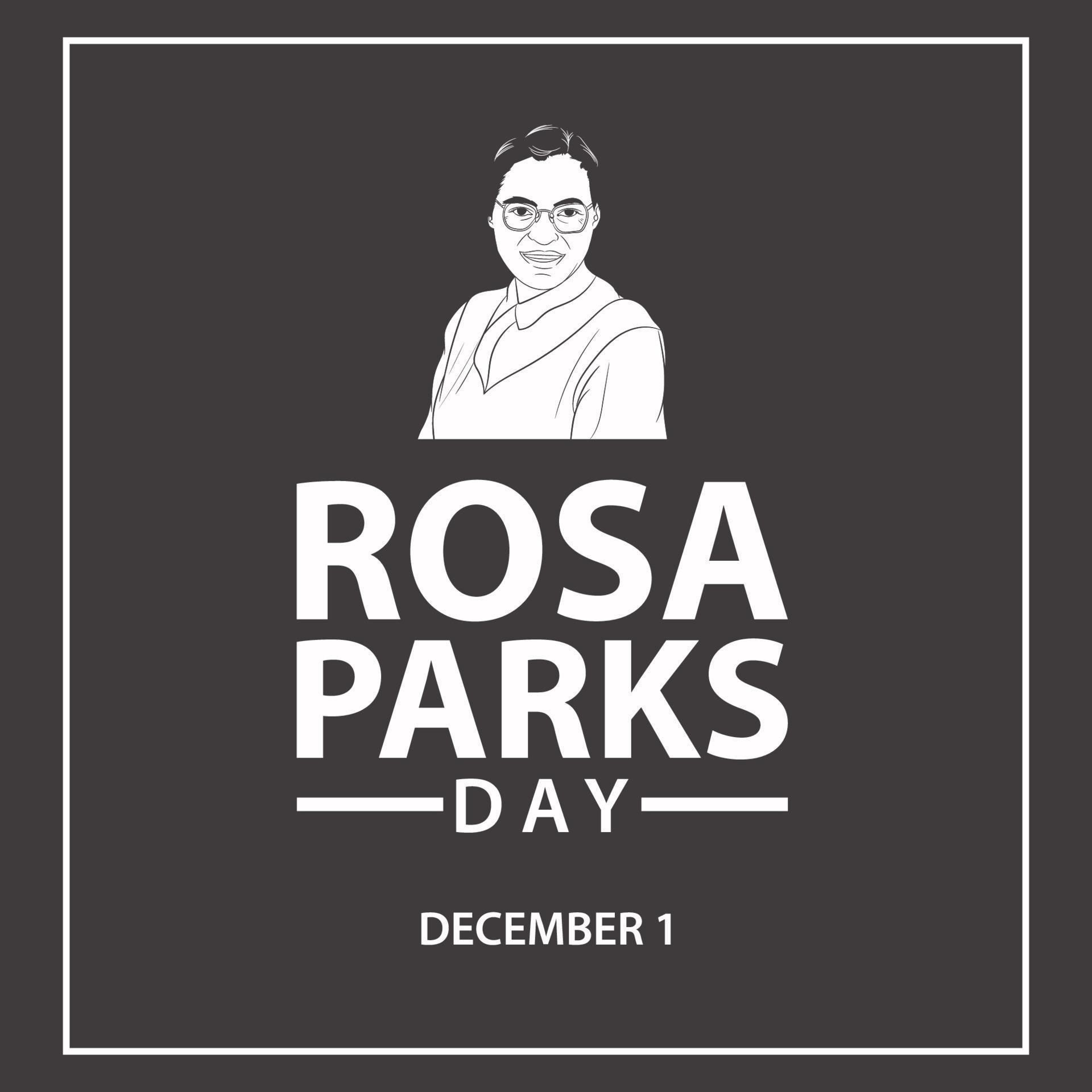 vector illustration for Rosa Parks day , an American activist. Black