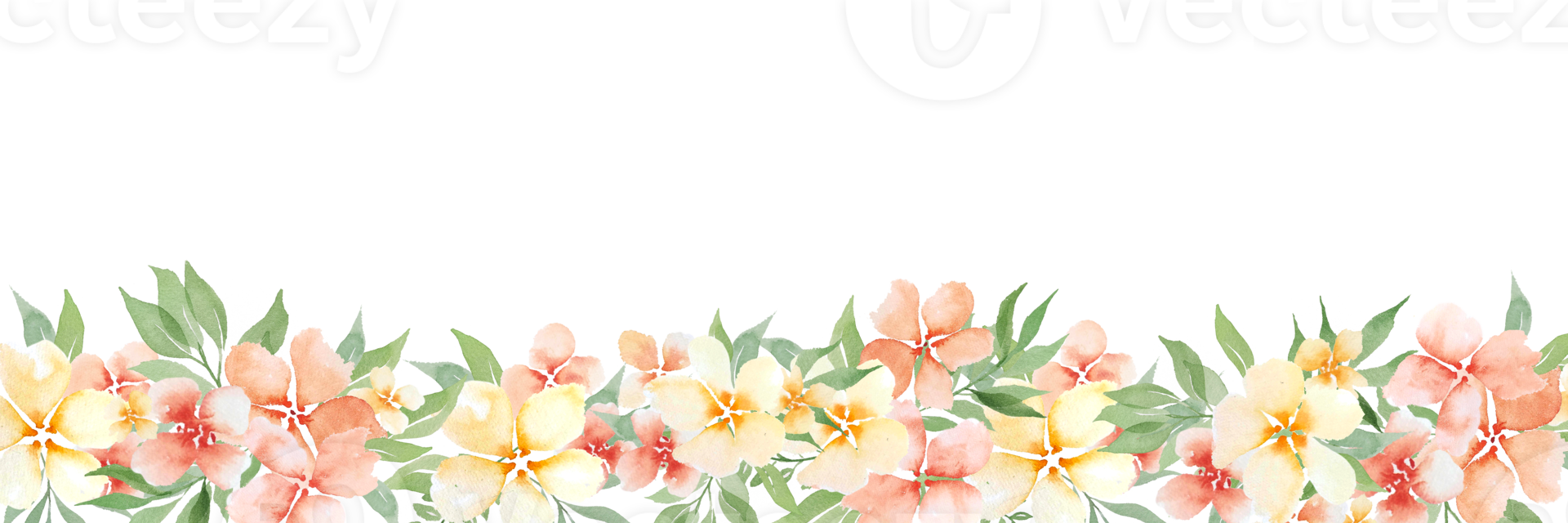 Watercolor peach flowers png