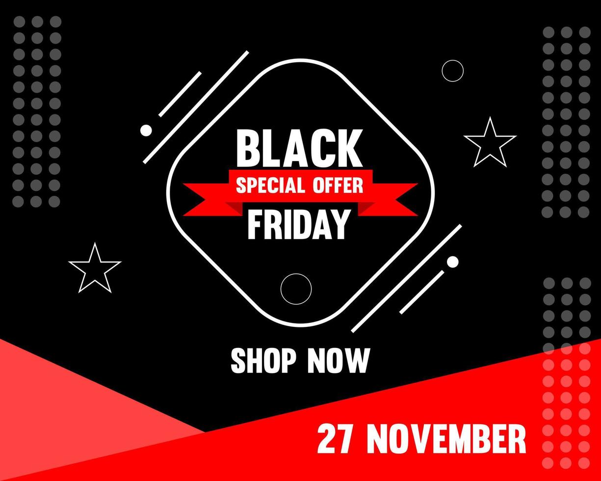 Black Friday sale inscription design template. Black Friday banner. Vector illustration