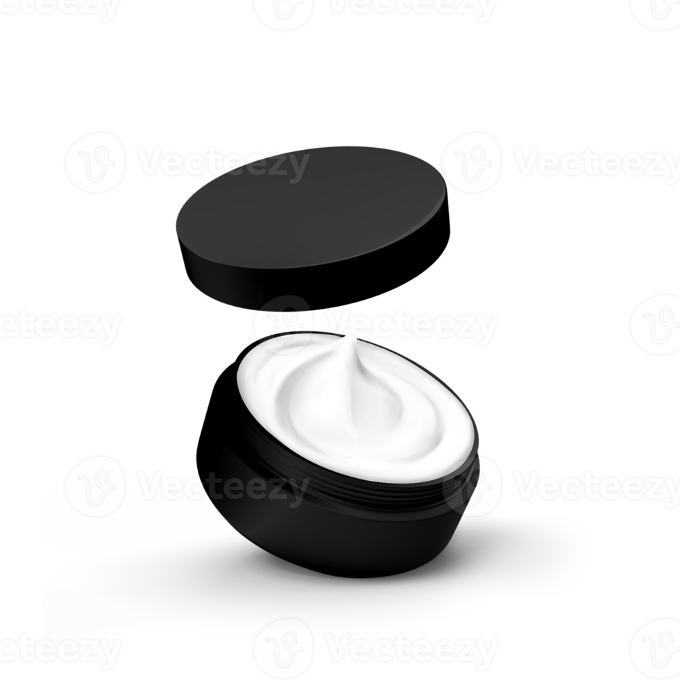 Jar open cream realistic transparent png