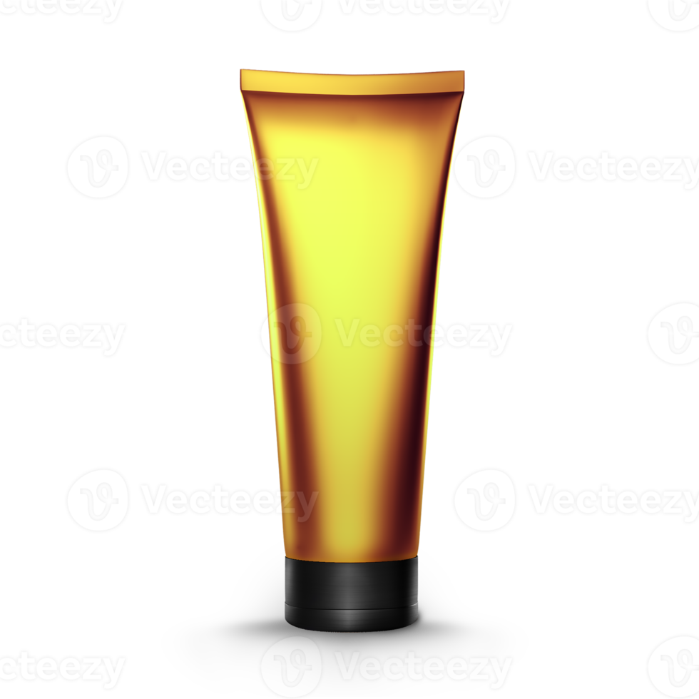 Gold tube isolated png
