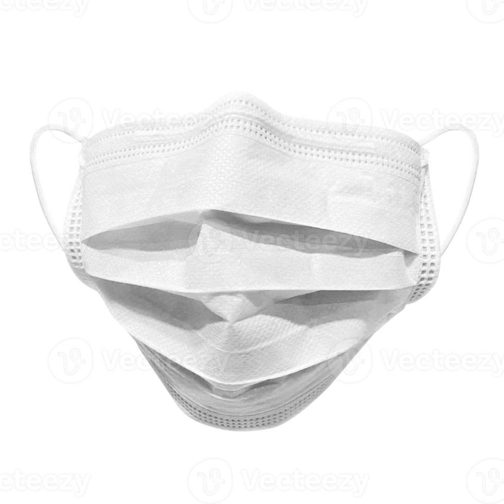 White medical face mask png