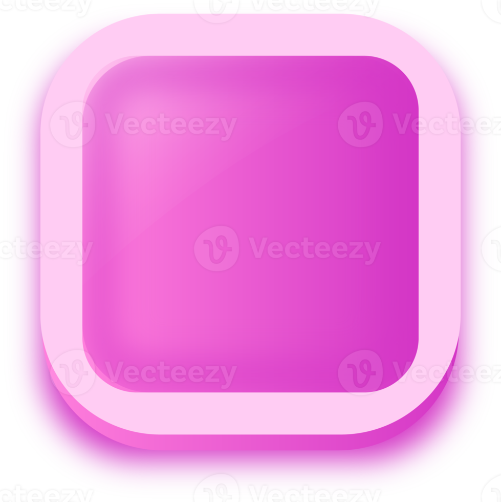 Square shape buttons in pink colors. User interface element illustration. png