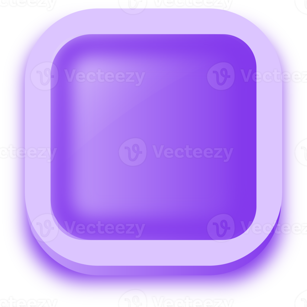 Square shape buttons in purple colors. User interface element illustration. png