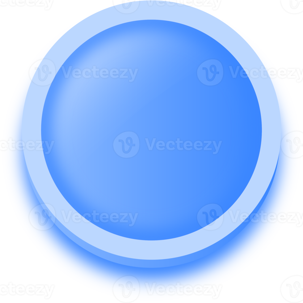 botones de forma redonda en colores azules. ilustración de elemento de interfaz de usuario. png