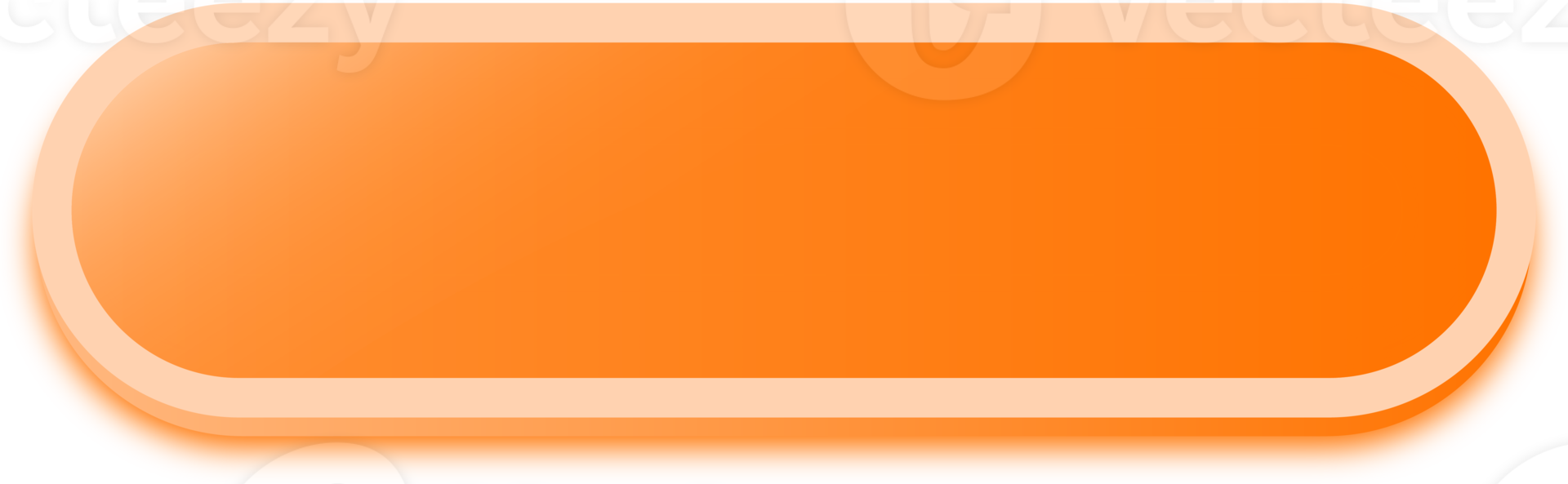 Rectangle shape buttons in orange colors. User interface element illustration. png