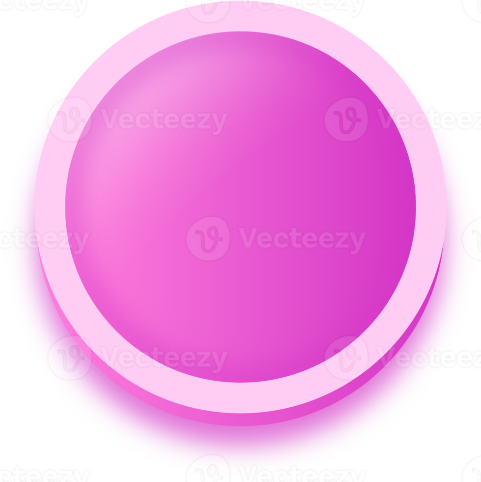 Round shape buttons in pink colors. User interface element illustration. png