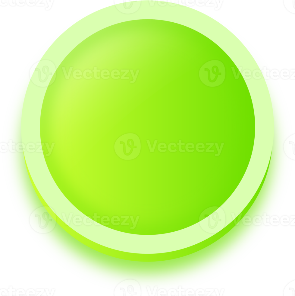 Round shape buttons in green colors. User interface element illustration. png