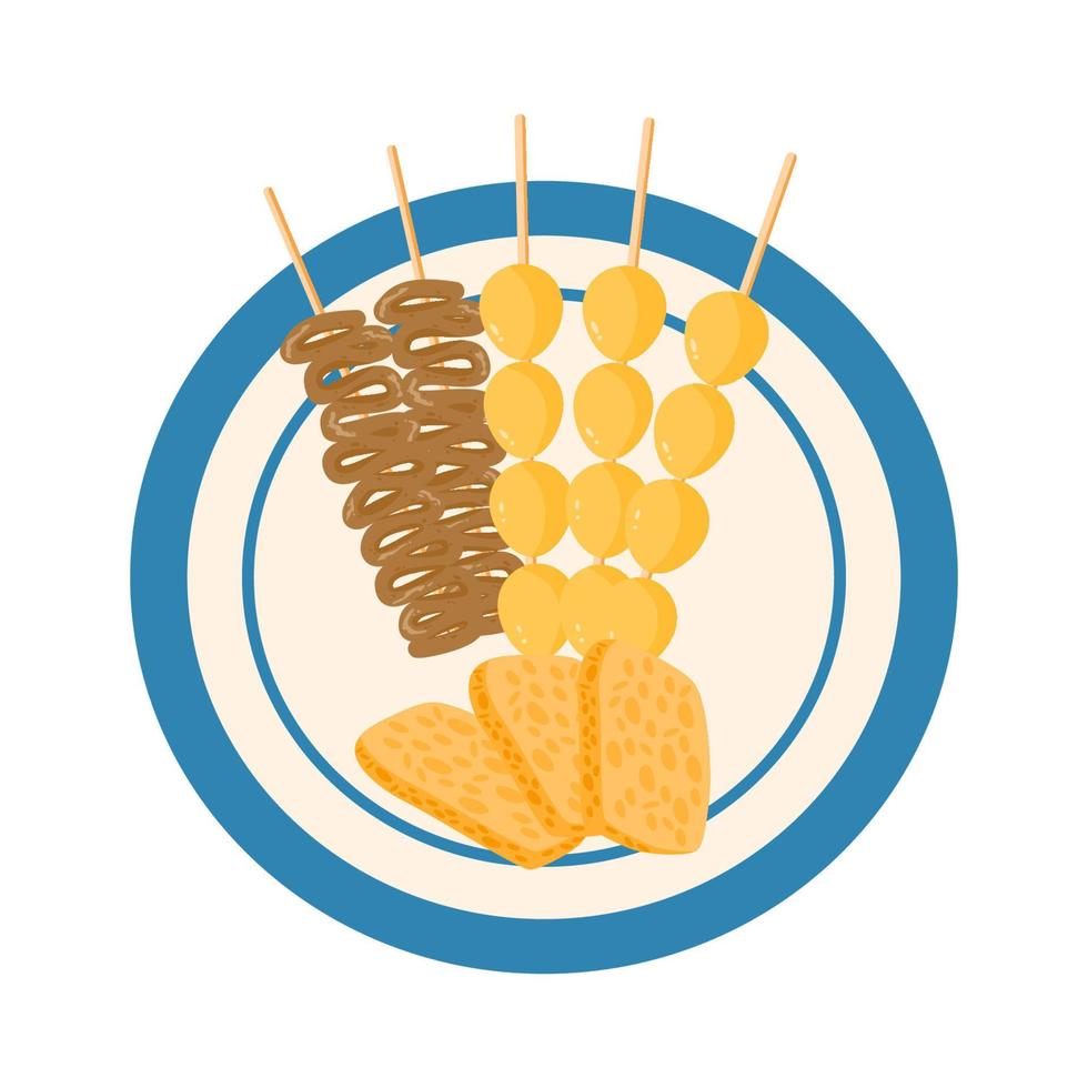 Sate Usus. Indonesian Food vector