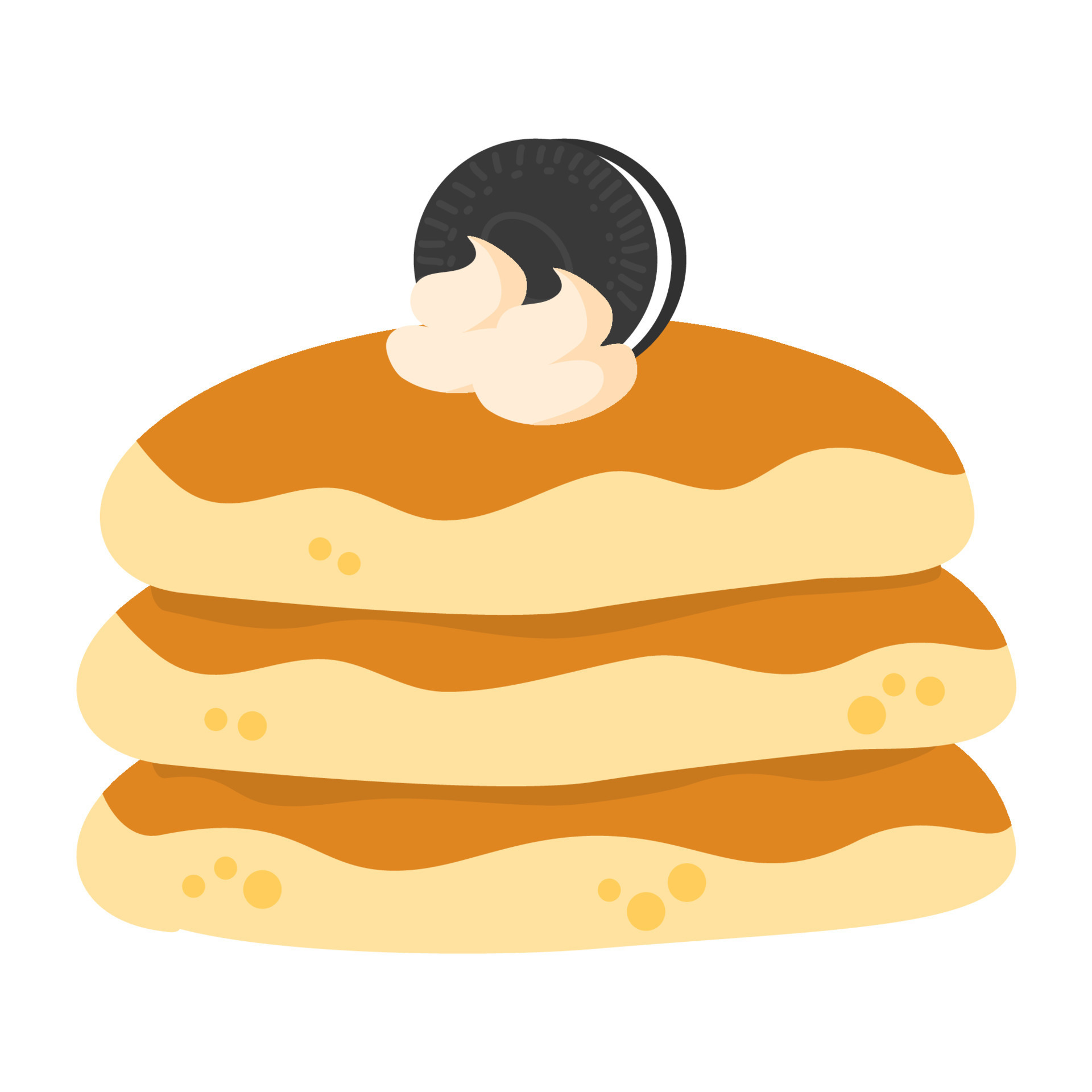 Delicious fluffy pancake 14324542 Vector Art at Vecteezy