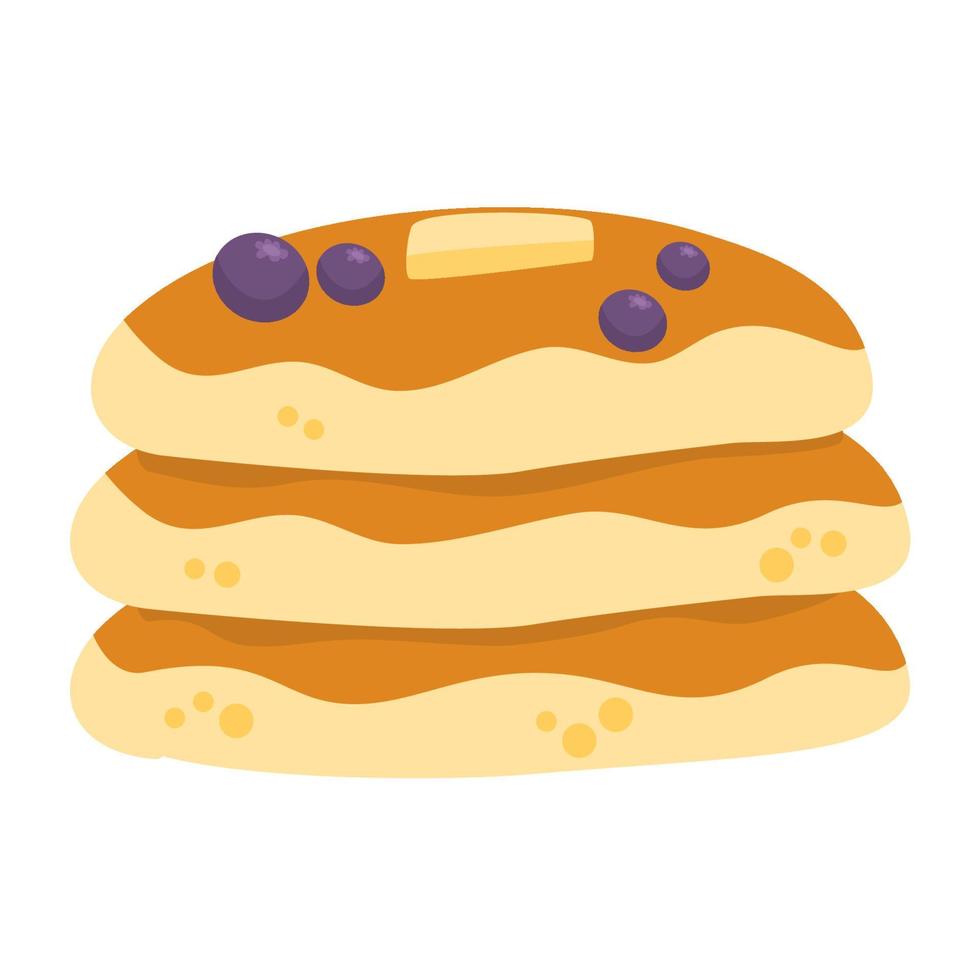 Basic RGBpancakes breakfast and butter vector