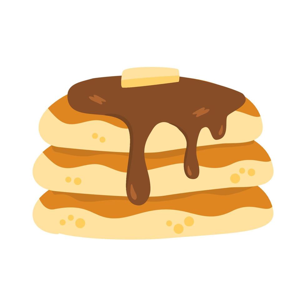 Delicious hand-drawn pancakes vector