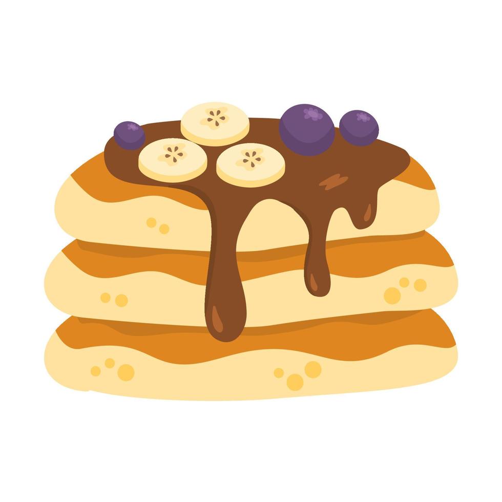 tasty pancakes delicious vector