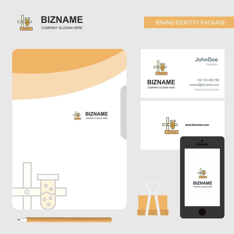 Science lab Business Logo File Cover Visiting Card and Mobile App Design Vector Illustration