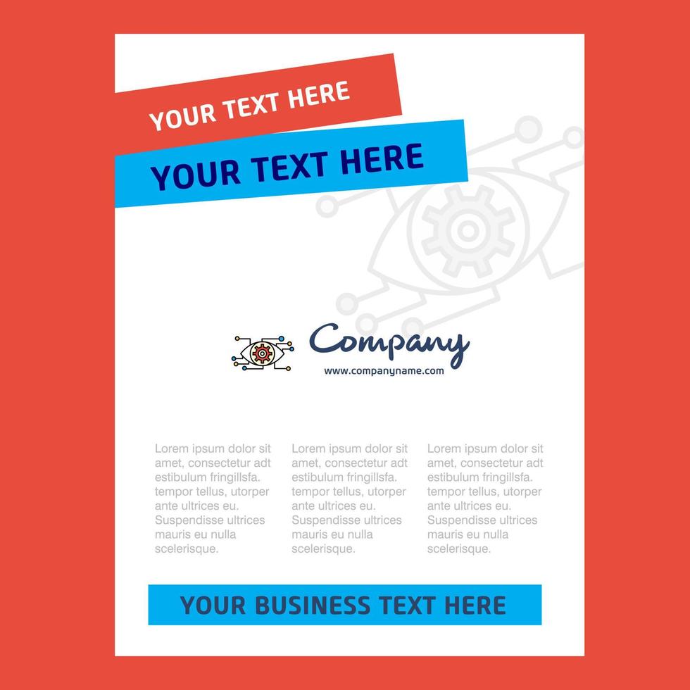 Eye setting Title Page Design for Company profile annual report presentations leaflet Brochure Vector Background