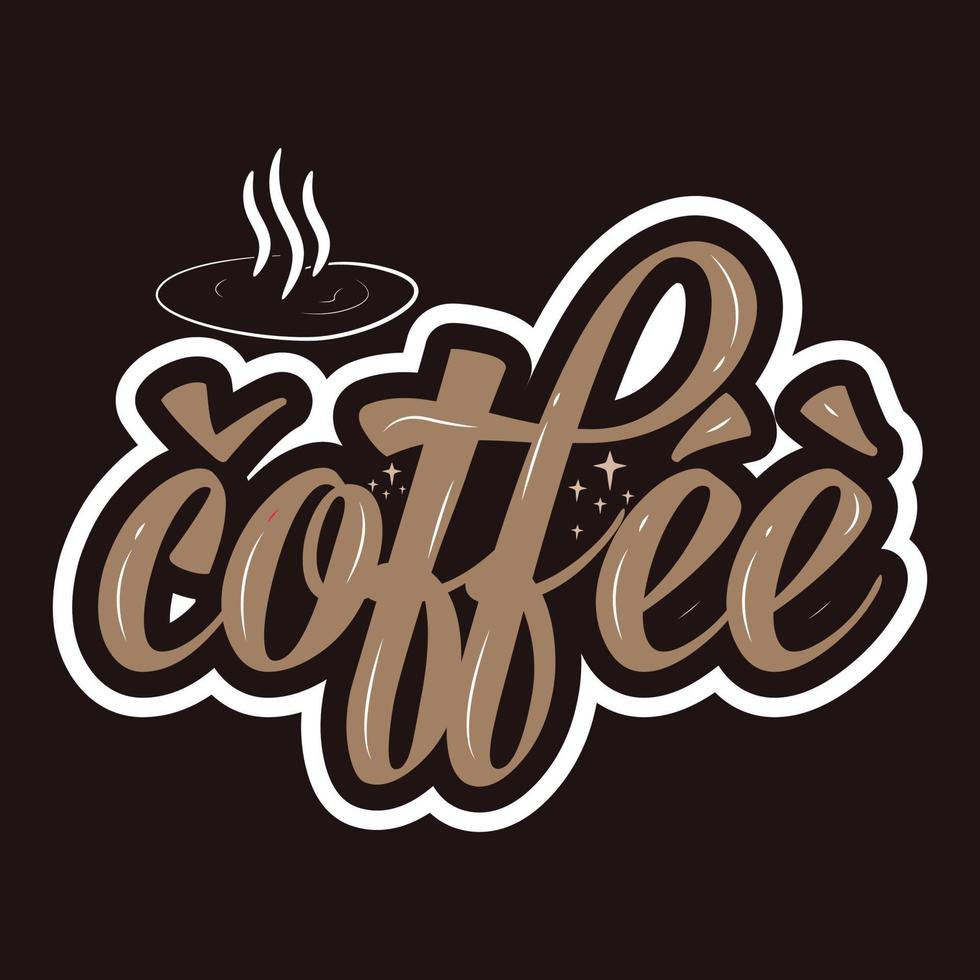 diseño de camiseta de café. esta camiseta de café sería la mejor oferta para cualquier persona. vector